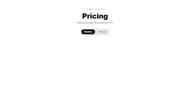 Pricing Plan